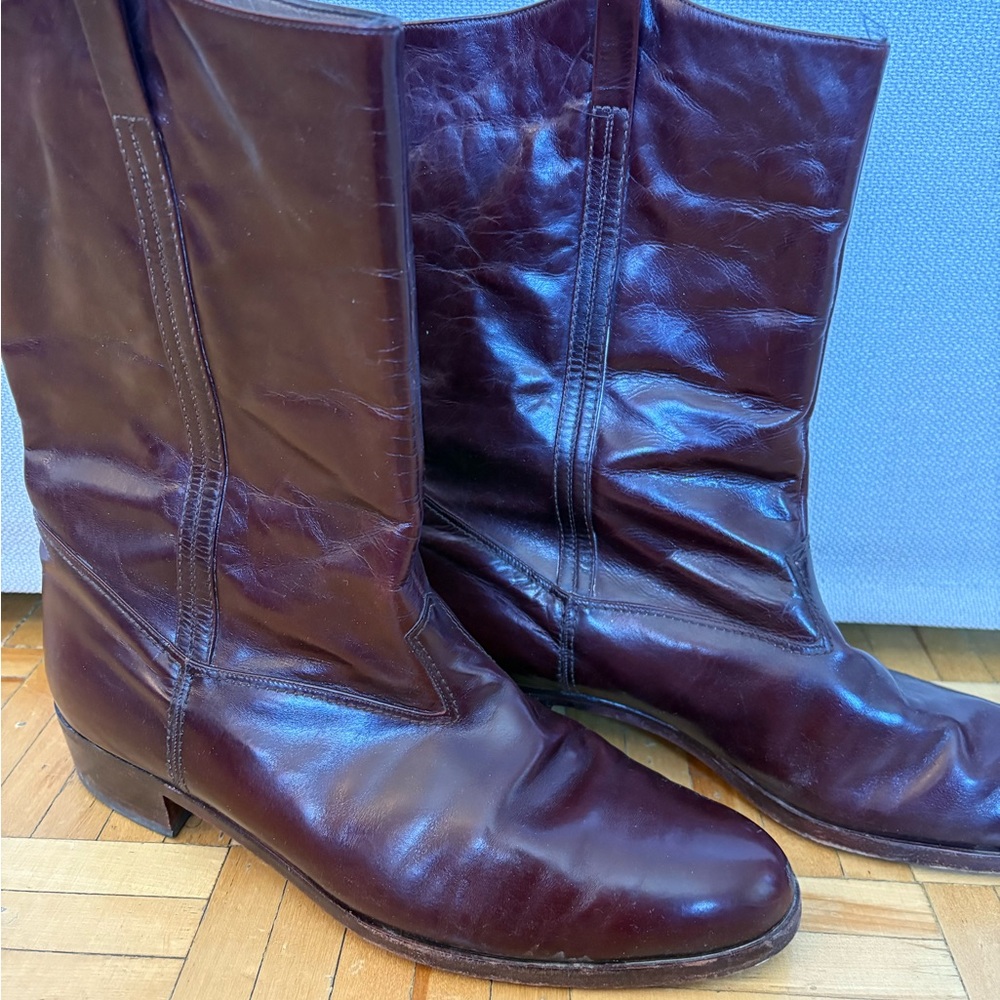 Vintage Bally Oxblood/Burgundy Leather Boots